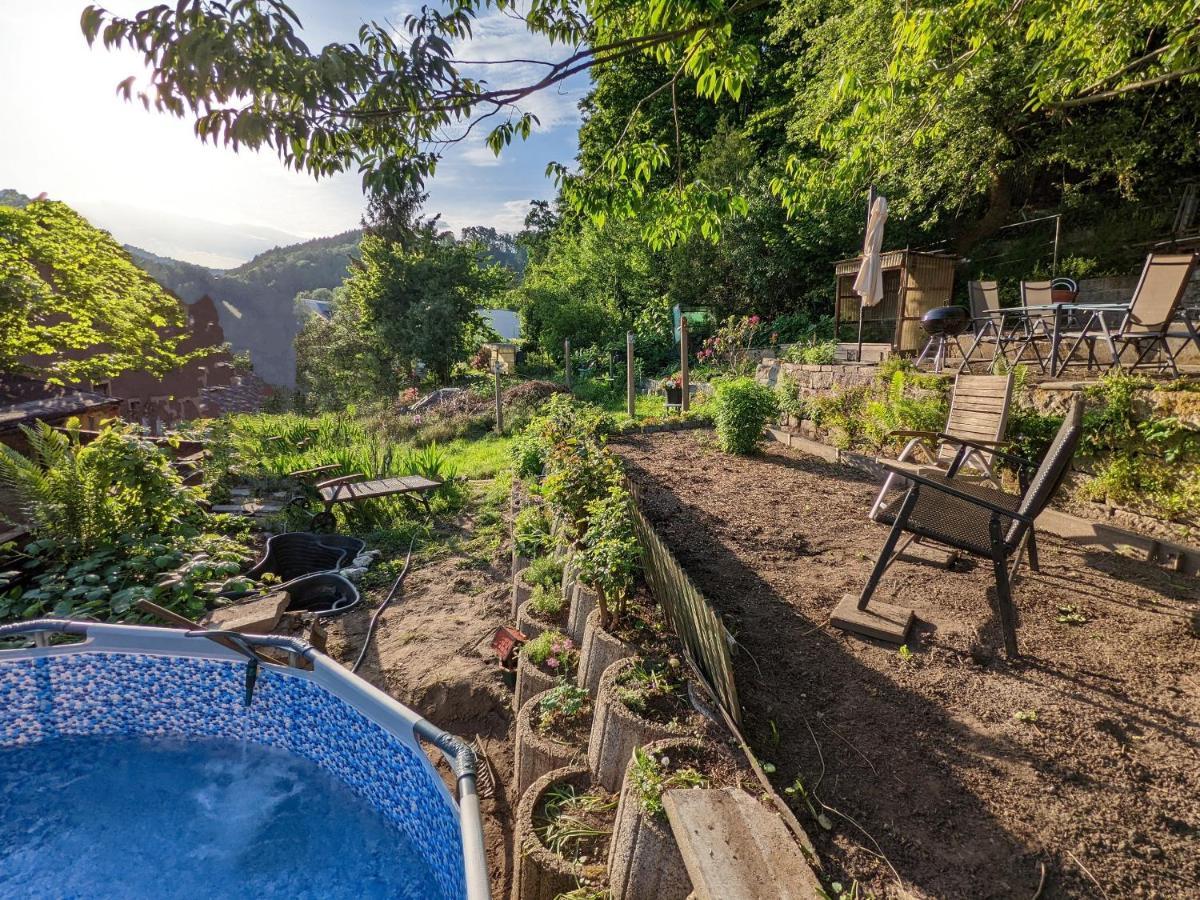 Urlaubsmagie - Bad Schandau Fusslaufig, Garten, Pool - R1 Rathmannsdorf Εξωτερικό φωτογραφία